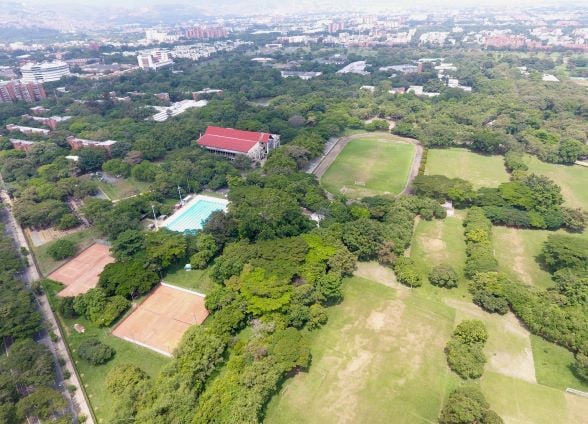 View of the University sports center