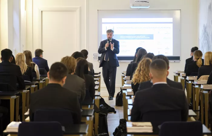 Inside a classroom at Luxury Hotelschool Paris