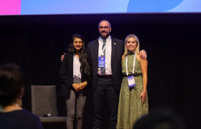 Milly Jantke, right, University of Auckland graduate and Future17 participant